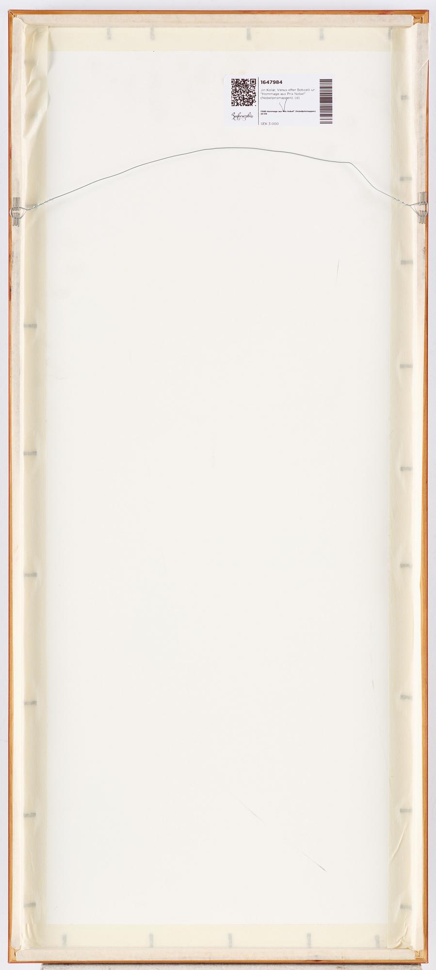 Jiri Kolár, Venus after Botticelli from: "Hommage aux Prix Nobel" (The Nobel Prize Portfolio).