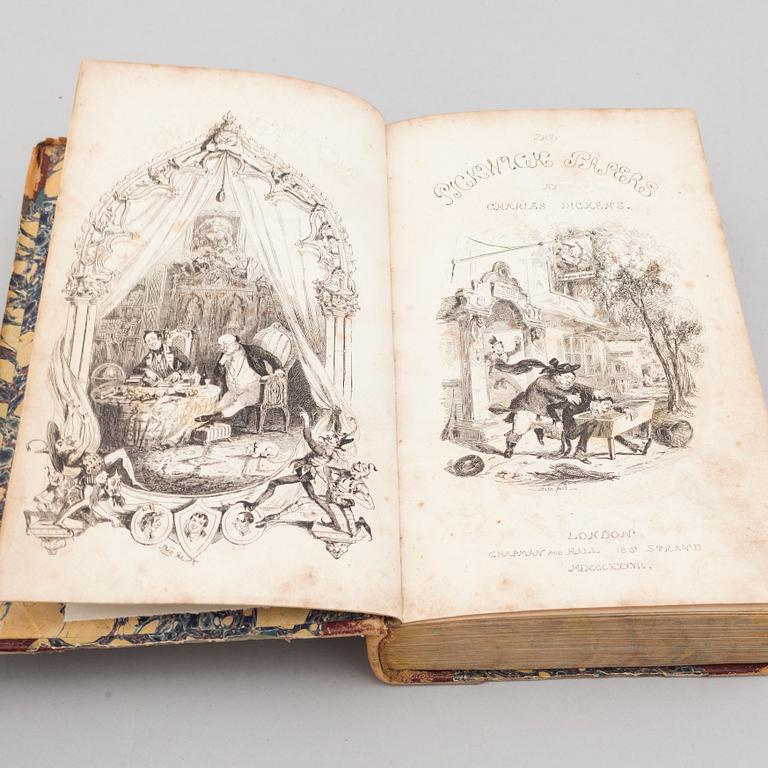 BOOK, First edition of Dickens’ Pickwick Papers, 1837.
