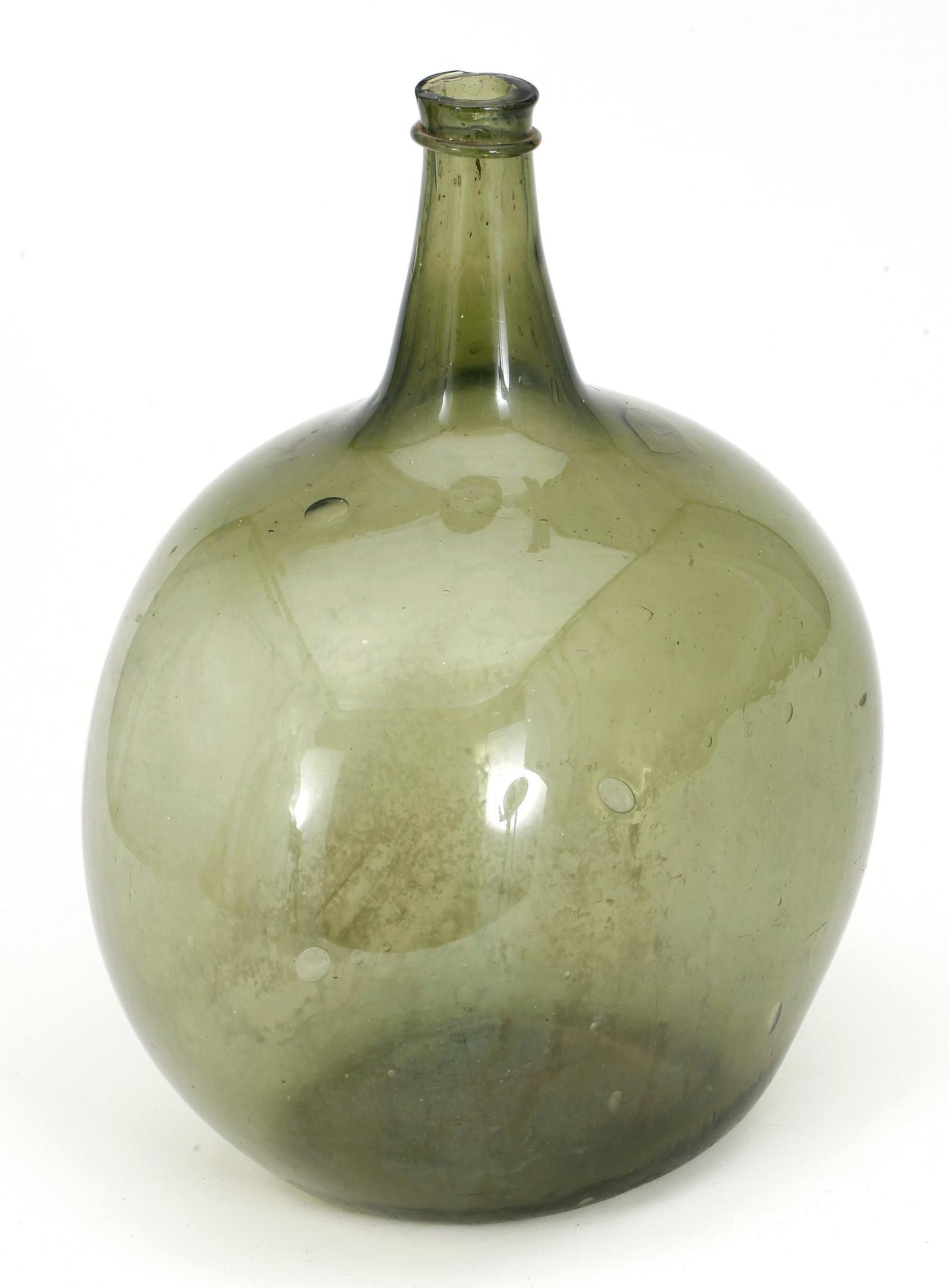 FLASKA, glas, sannolikt 1700-tal.