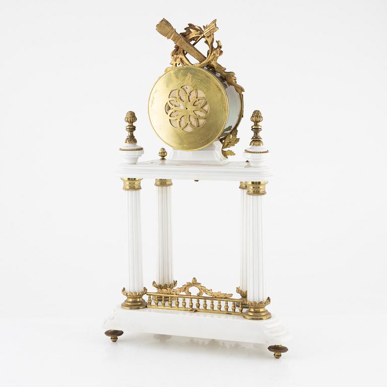 A Louis XVI-style mantle clock, Vincenti & Cie, France, late 19th century.