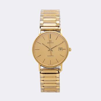 ZENITH, wristwatch, 18K, 33 mm.