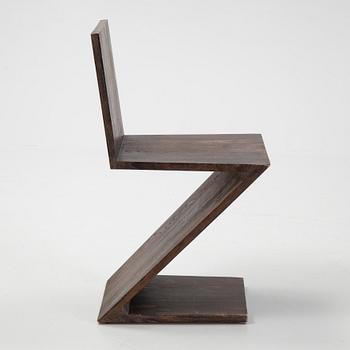 A 'Zig-Zag' chair by Gerrit Rietveld for Cassina, designed 1932-34, marked and numbered.