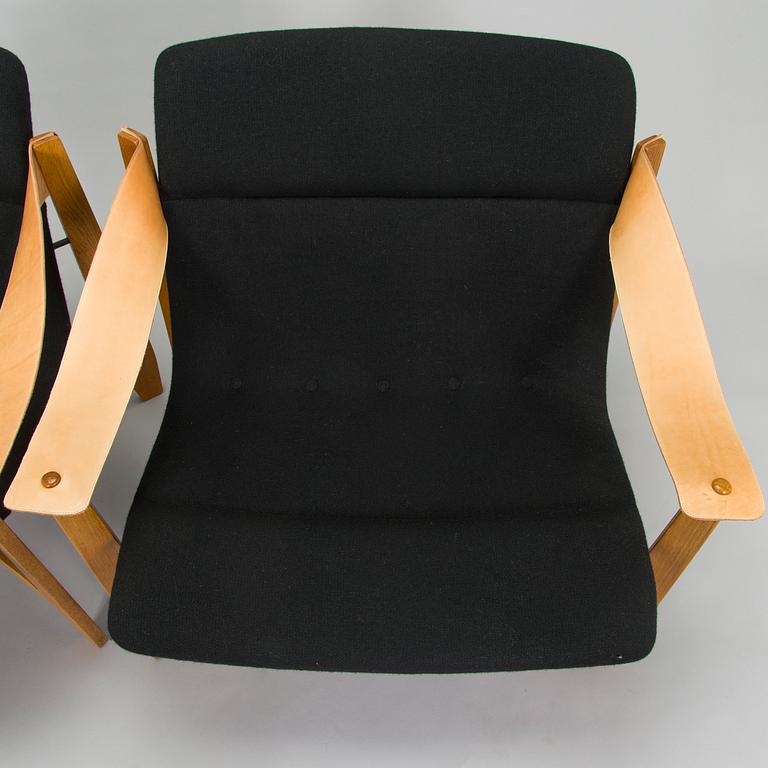 Antti Nurmesniemi, fåtöljer, ett par, modell 418, för Artek, 1950-tal.