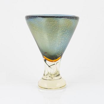 A glass vase, probably Italy, late 20th Century.