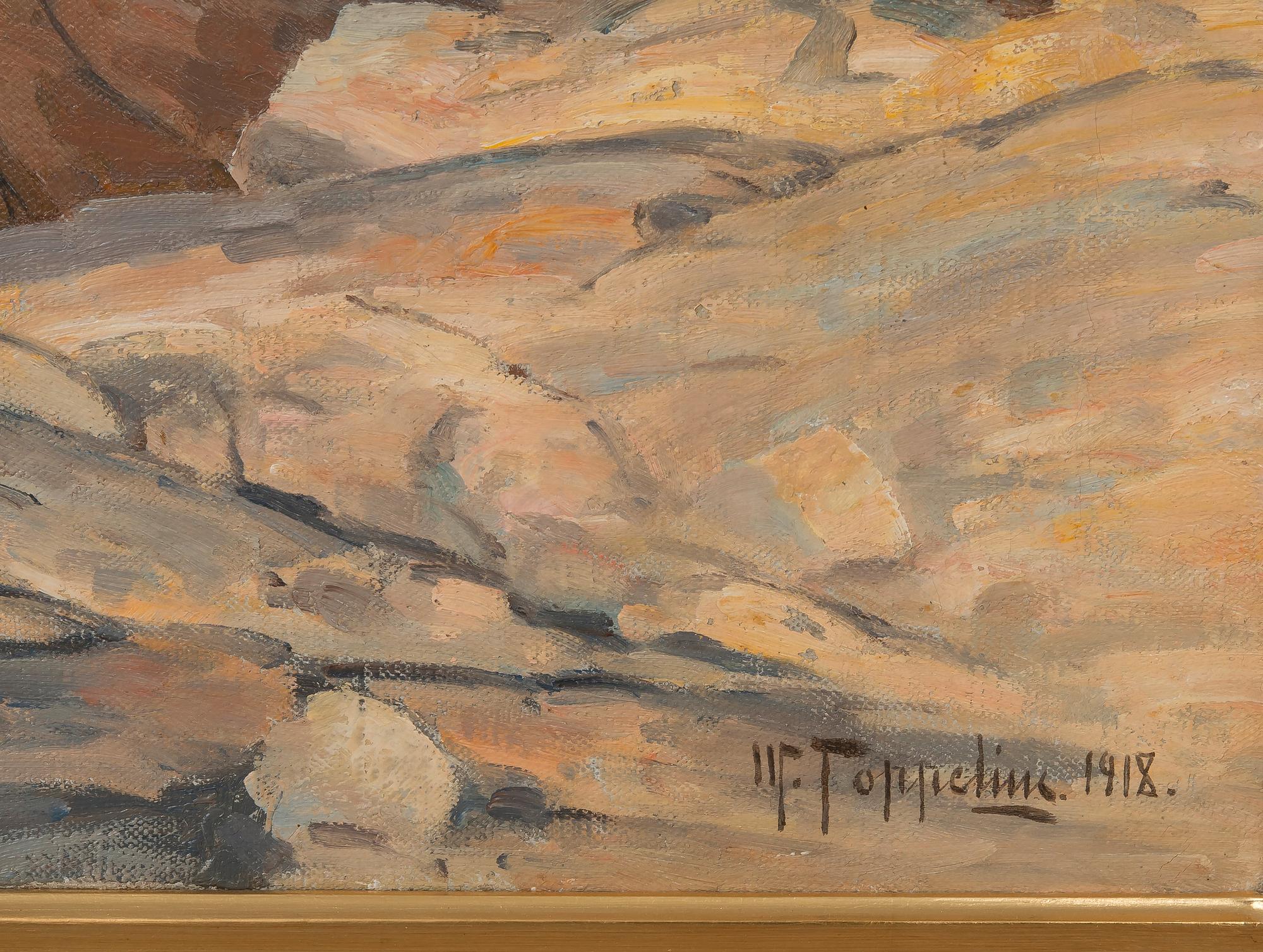 Woldemar Toppelius, CLIFFS ON THE SHORE.