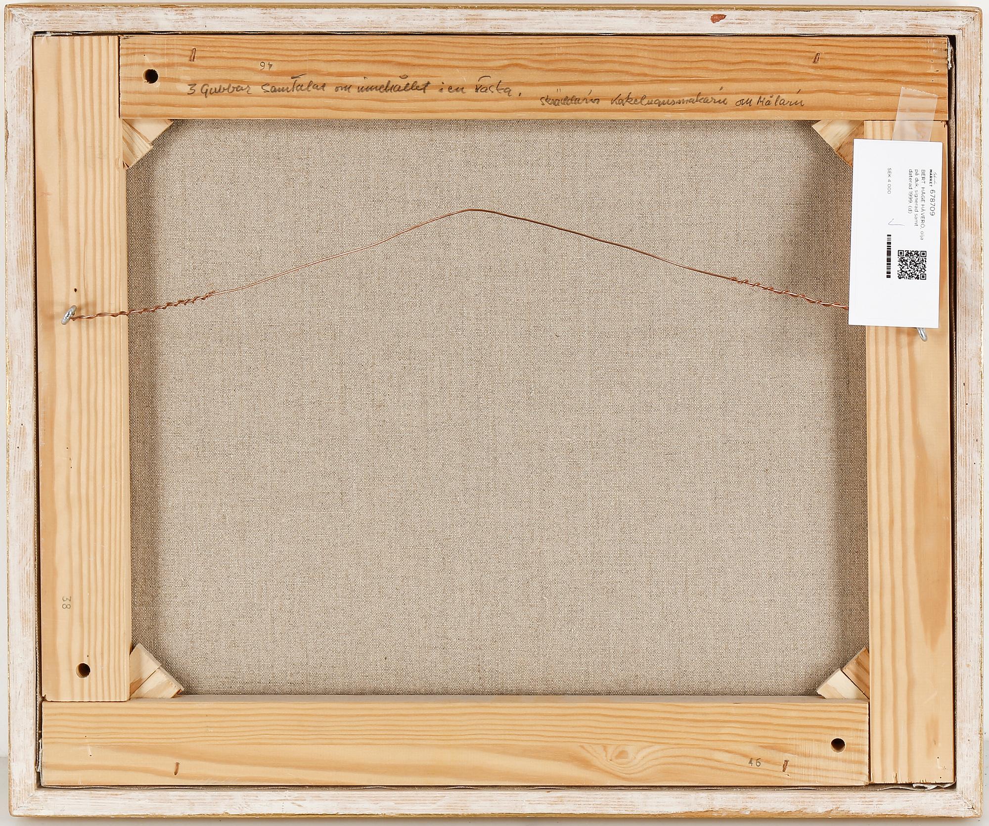 BERT  HÅGE HÄVERÖ, olja på duk, signerad samt daterad 1999.