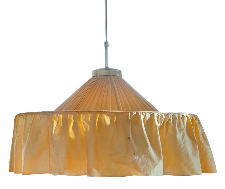 A BRASS CEILING LAMP,