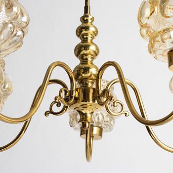 A ceiling lamp, Glashütte Limburg, second half of the 20th century.