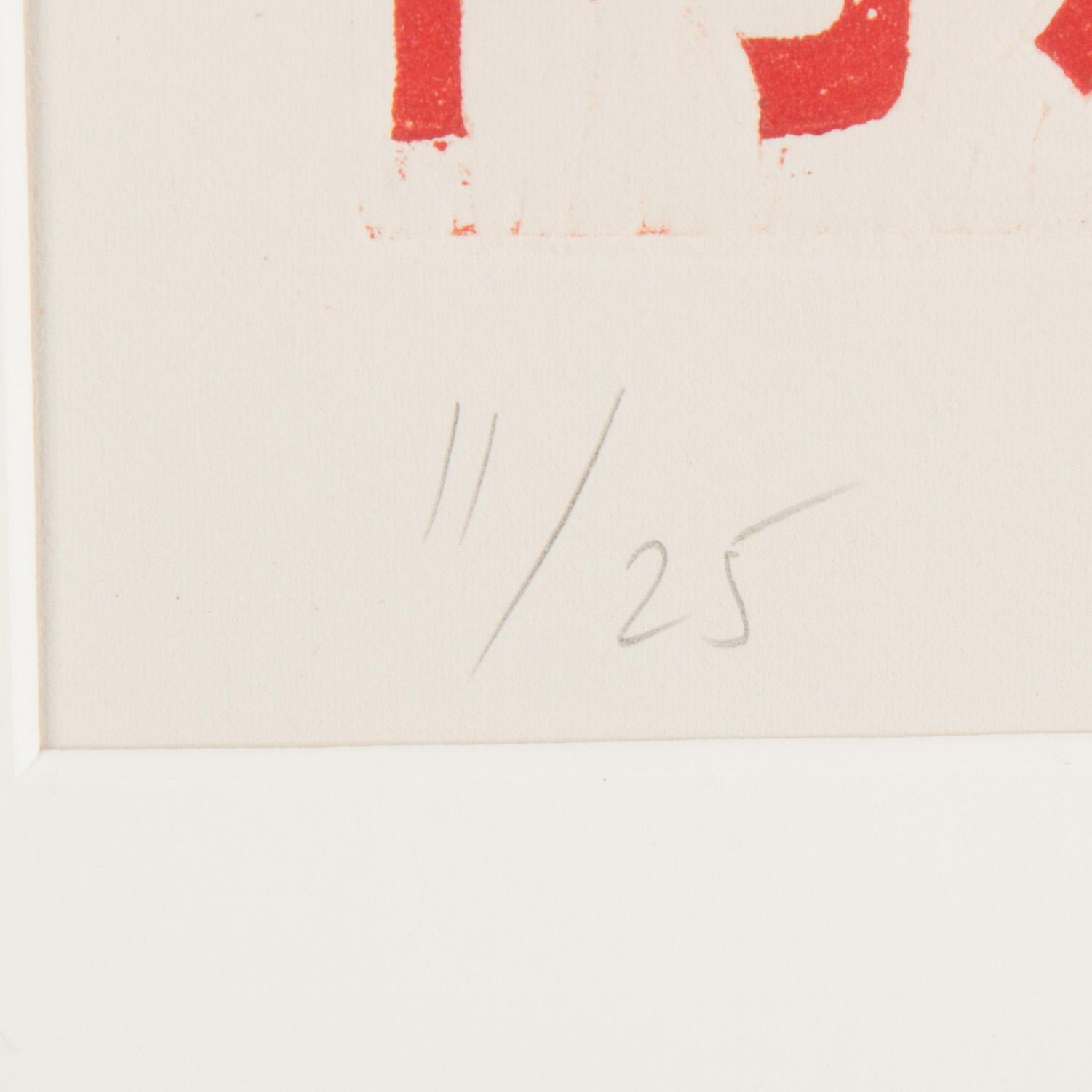NAVIN RAWANCHAIKUL, "Navinism", woodblock print on paper. ed. 11/25, 2007.