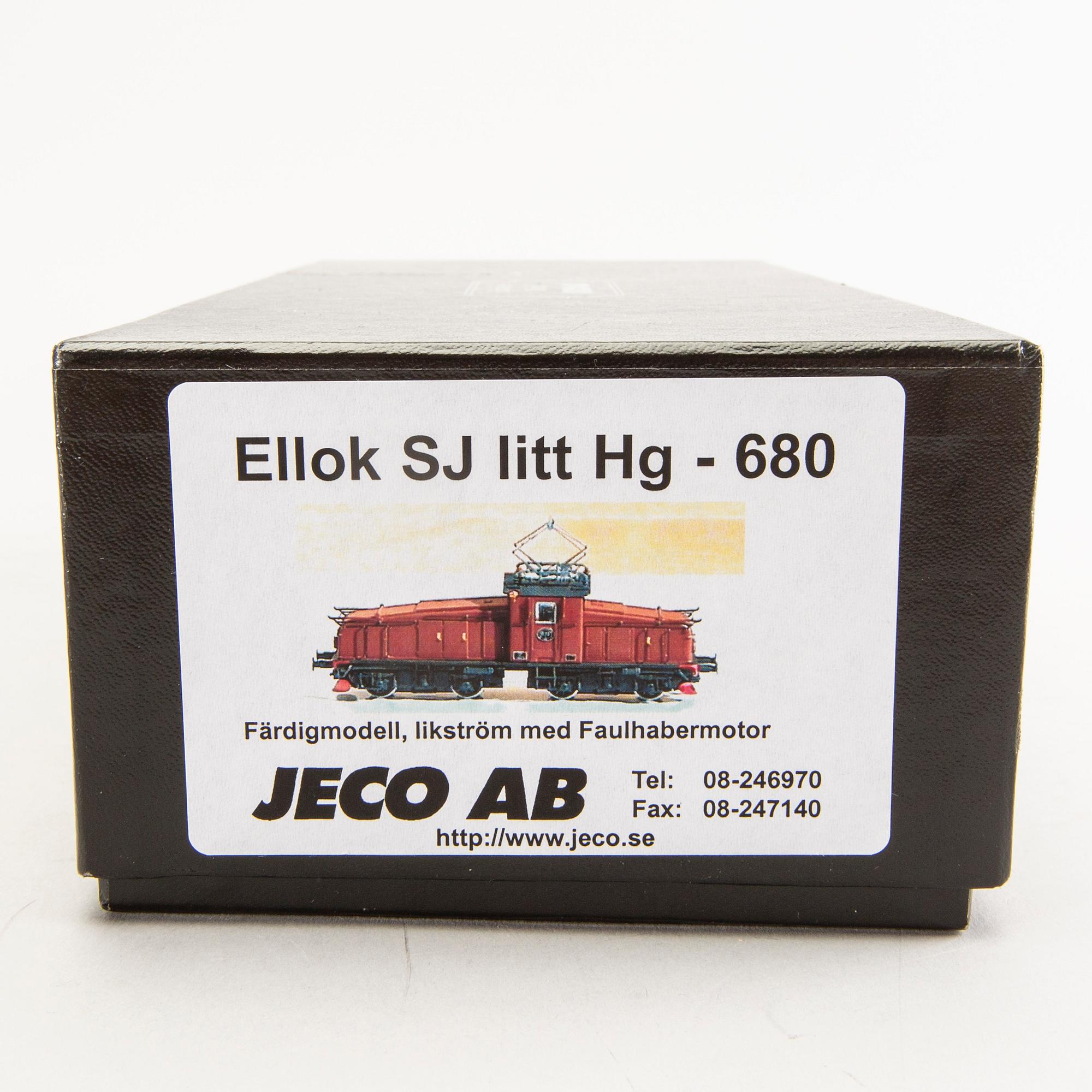 1 Jeco locomotive SJ litt Hg-680 and 13 freight cars.
