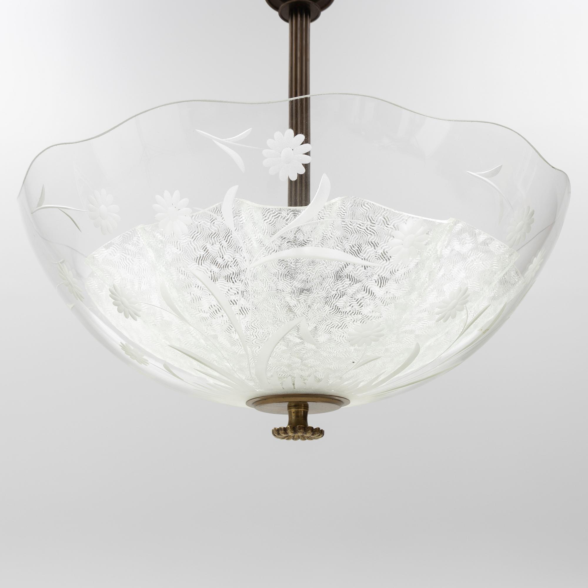A ceiling lamp, Swedish Modern, second quarter of the 20th century.