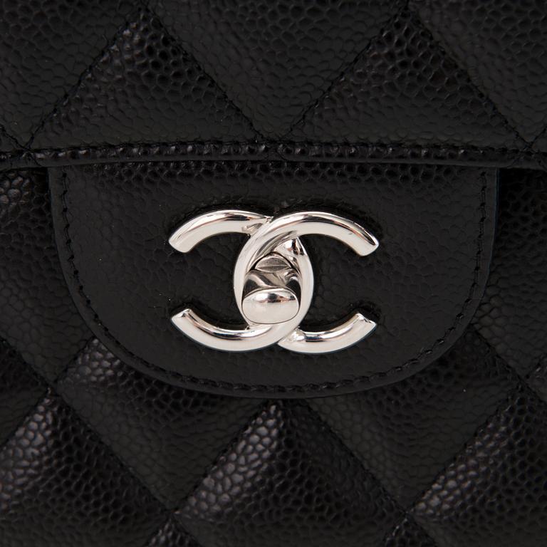 CHANEL Jumbo Caviar Double Flap Bag, 2018.