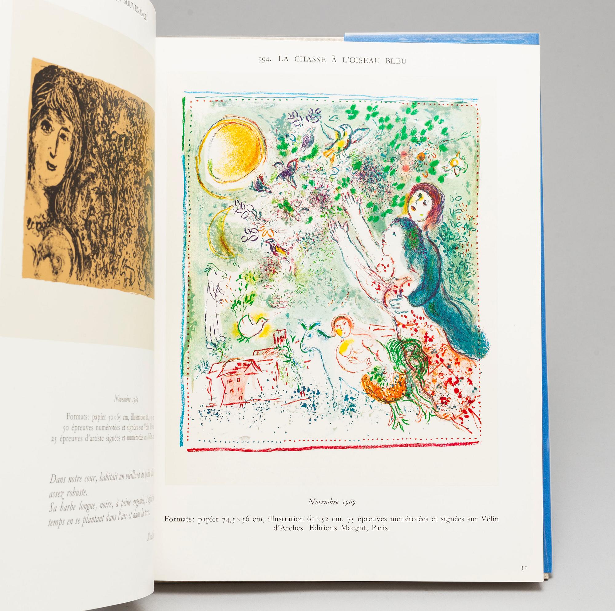 MARC CHAGALL, böcker, 3 st, "Chagall Lithograph II,III, IV".