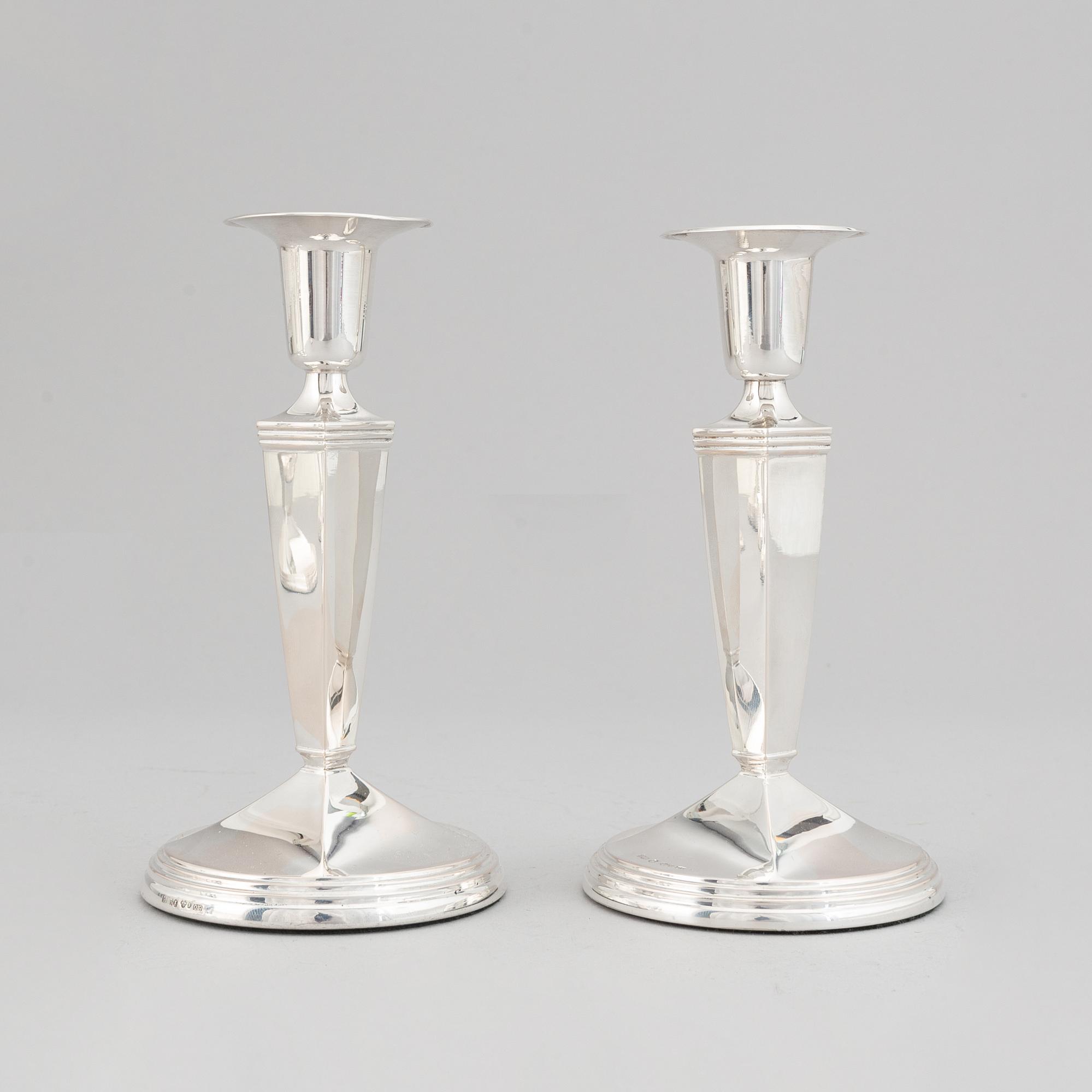 Seven silver candlesticks, GAB, Stockholm, 1957-66.