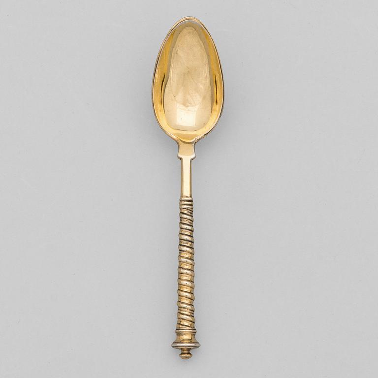 Ignati Sazikov, Serveringssked, förgyllt silver, S:t Petersburg 1860-tal.