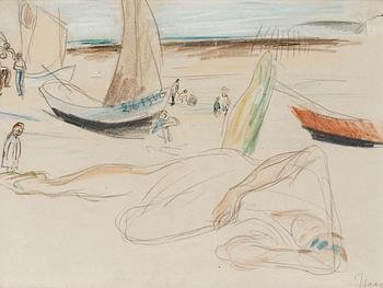 124. Isaac Grünewald, På stranden.