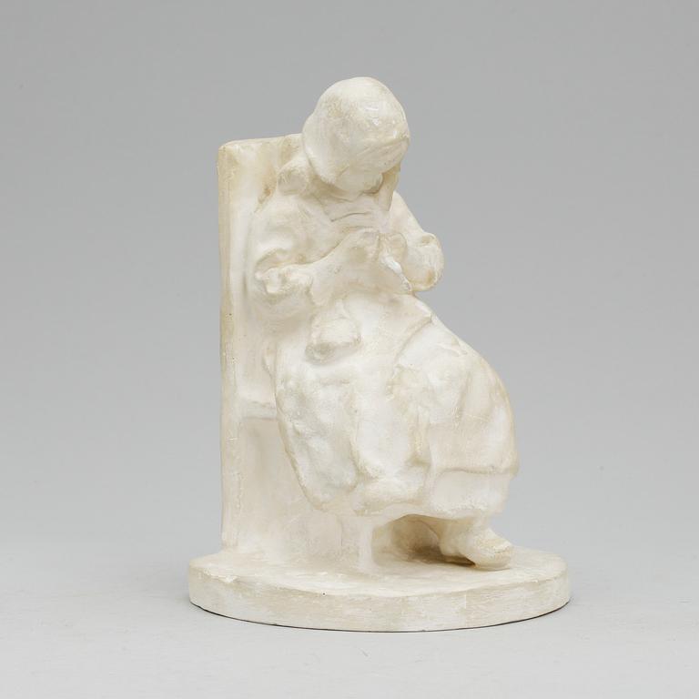 RUTH MILLES, skulptur, gips, signerad och daterad 1911.