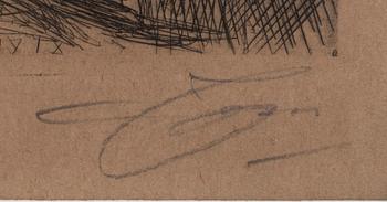 Anders Zorn, a signed etching from 1918.
