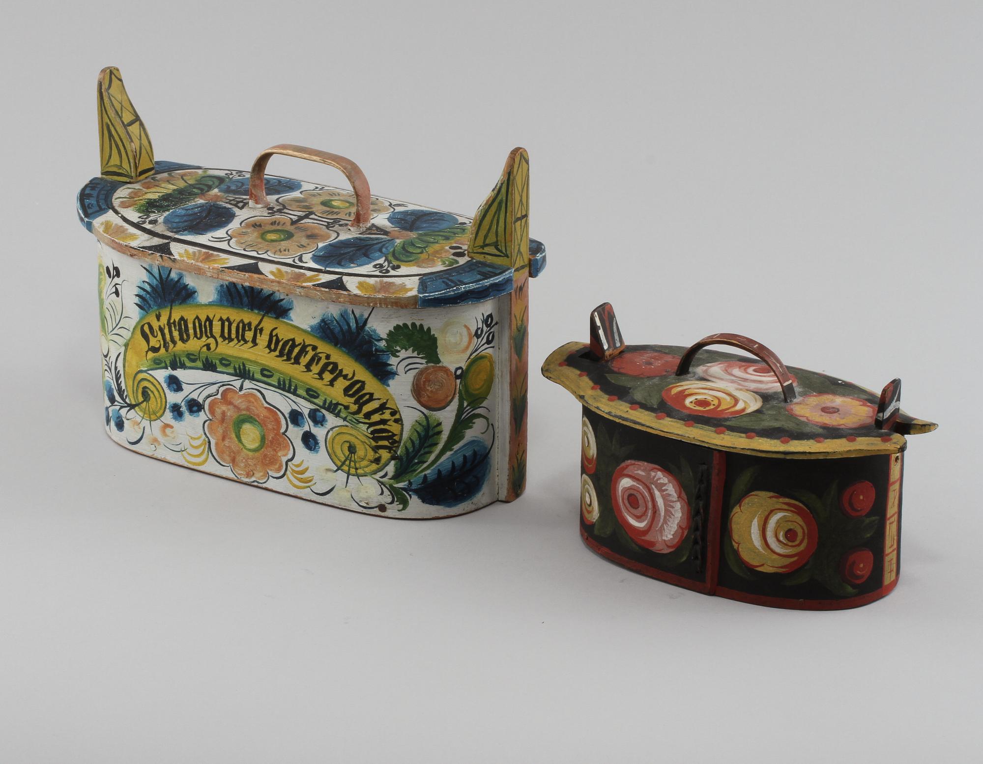 SVEPASKAR, 2 st, allmoge, 1800-tal.