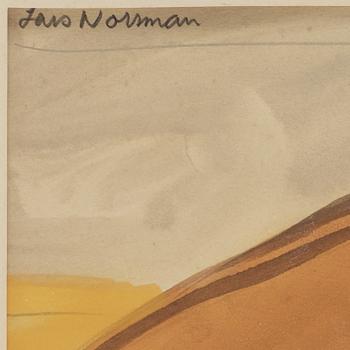 Lars Norrman, gouache, signed Lars Norrman.