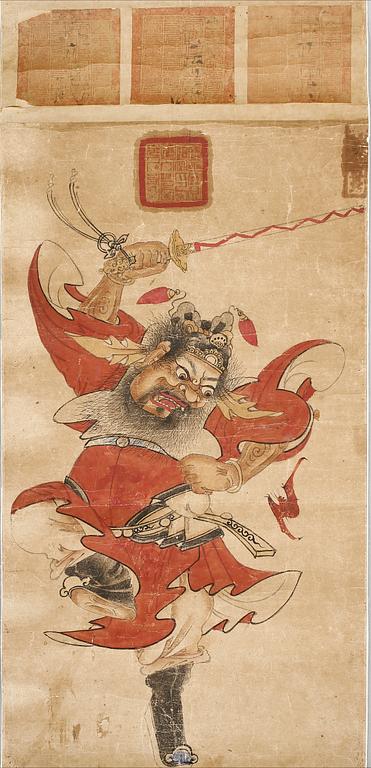 MÅLNING, Kina, troligen 1800-tal.