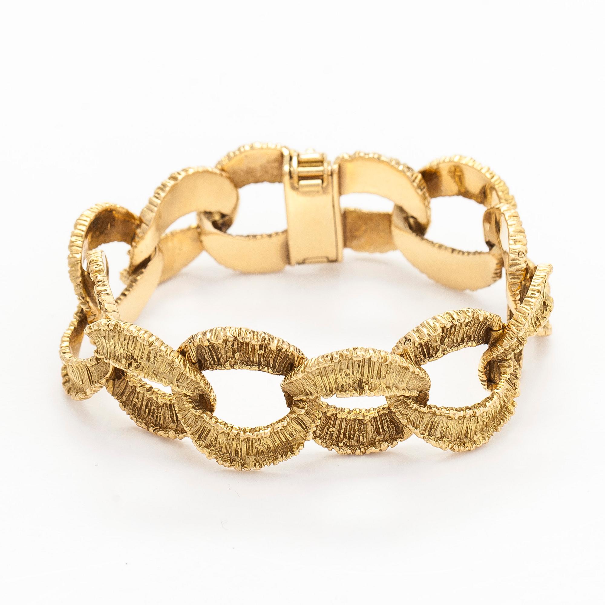 Armband, 14K guld, importstämplar Tillander 1968.