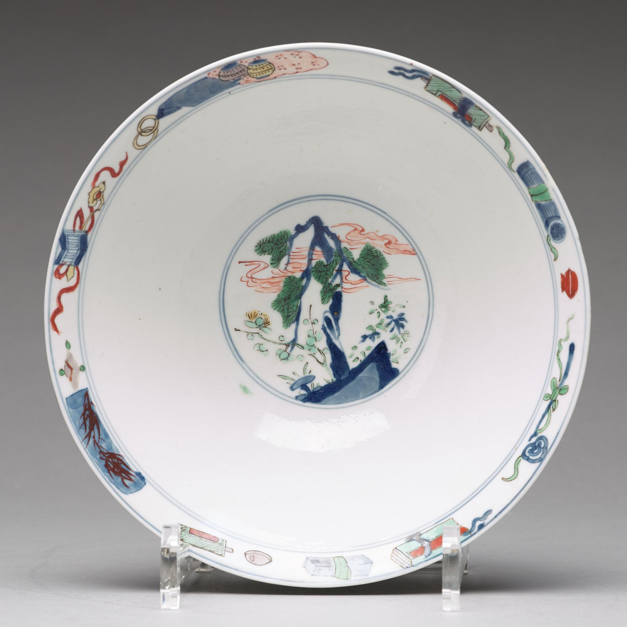 SKÅL, porslin. Qingdynastin, Kangxi (1662-1722).
