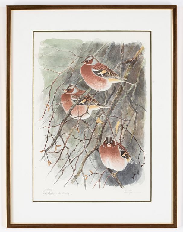 Lars Jonsson, färglitografi, signerad och numrerad 169/215.