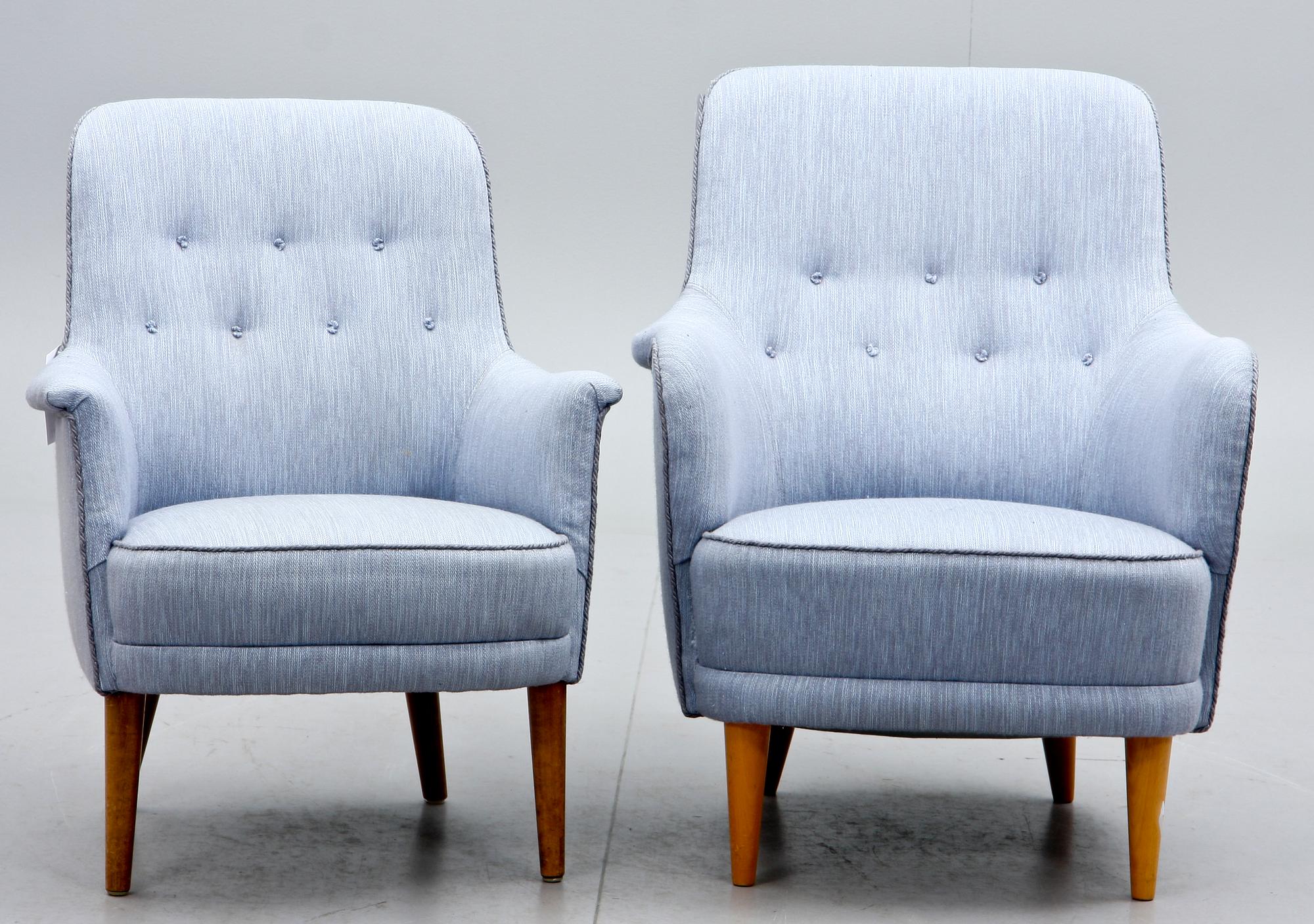 FÅTÖLJER, ett par, design Carl Malmsten "Samsas".