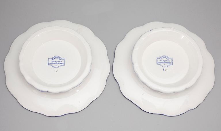 MATSERVIS, 57 delar, "Terre de fer Vermont feres", Paris, omkring 1900.