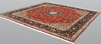 A Tabriz carpet, part silk, so-called 50 Raj, approx. 300 x 300 cm.