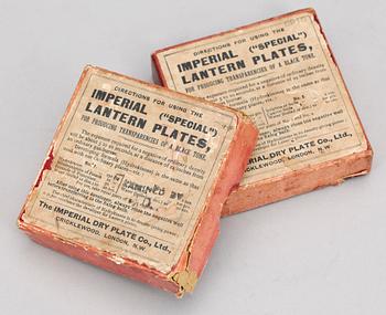 LANTERN PLATES, 18 st, The Imperial dry plate Co., Ltd, tidigt 1900-tal.