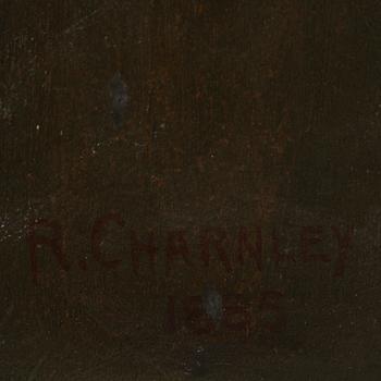 OKÄND KONSTNÄR 1800/1900-TAL, signerad R. Charnley och daterad 1885.