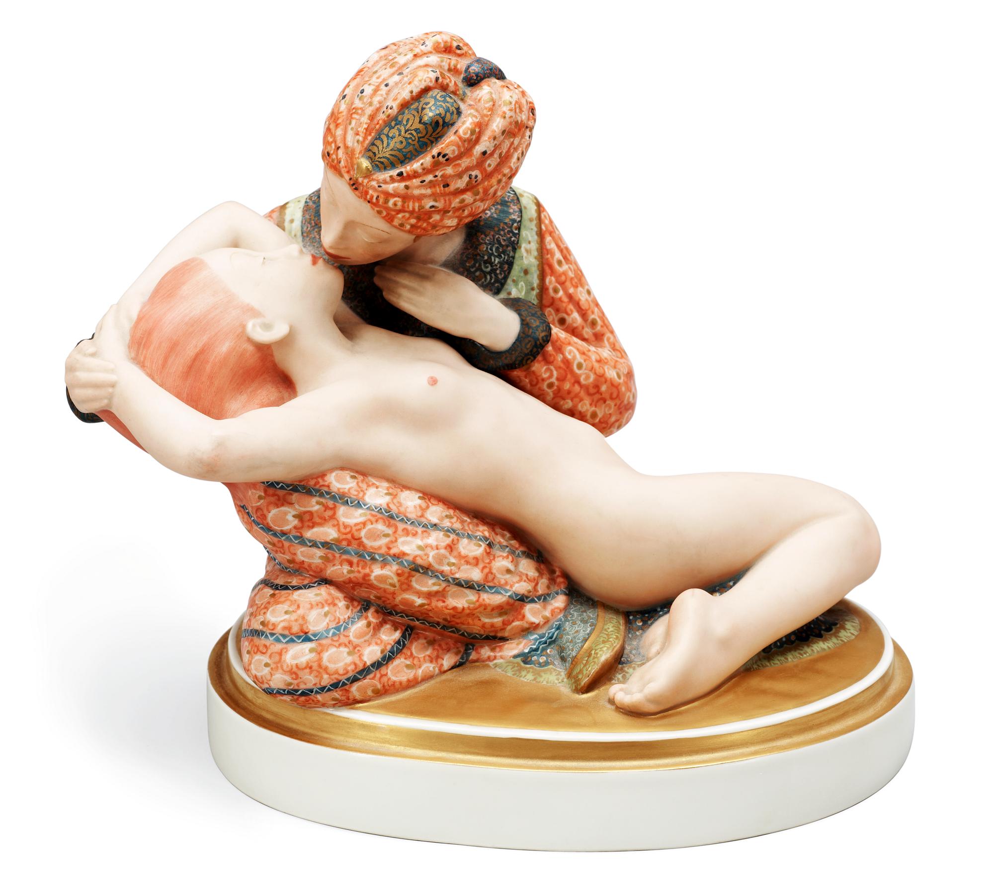 GERHARD HENNING, figurgrupp för Den Kongelige Porcelainsfabrik, Danmark.