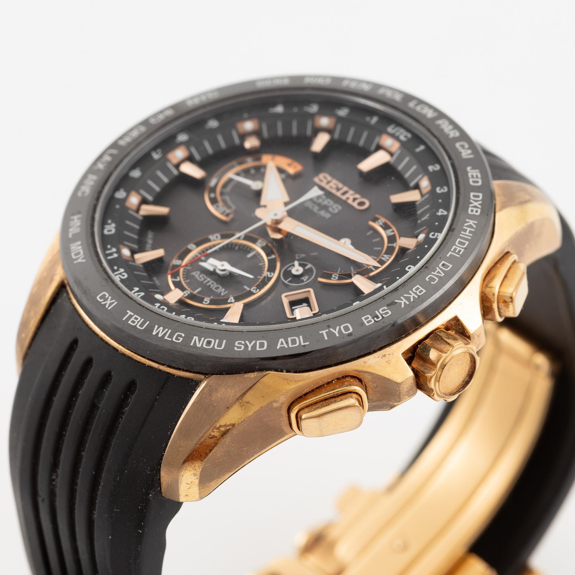 Seiko, Astron, GPS Solar, armbandsur, 44,8 mm.