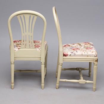 STOLAR, 4 st, gustaviansk stil, 1900-talets mitt/andra hälft.