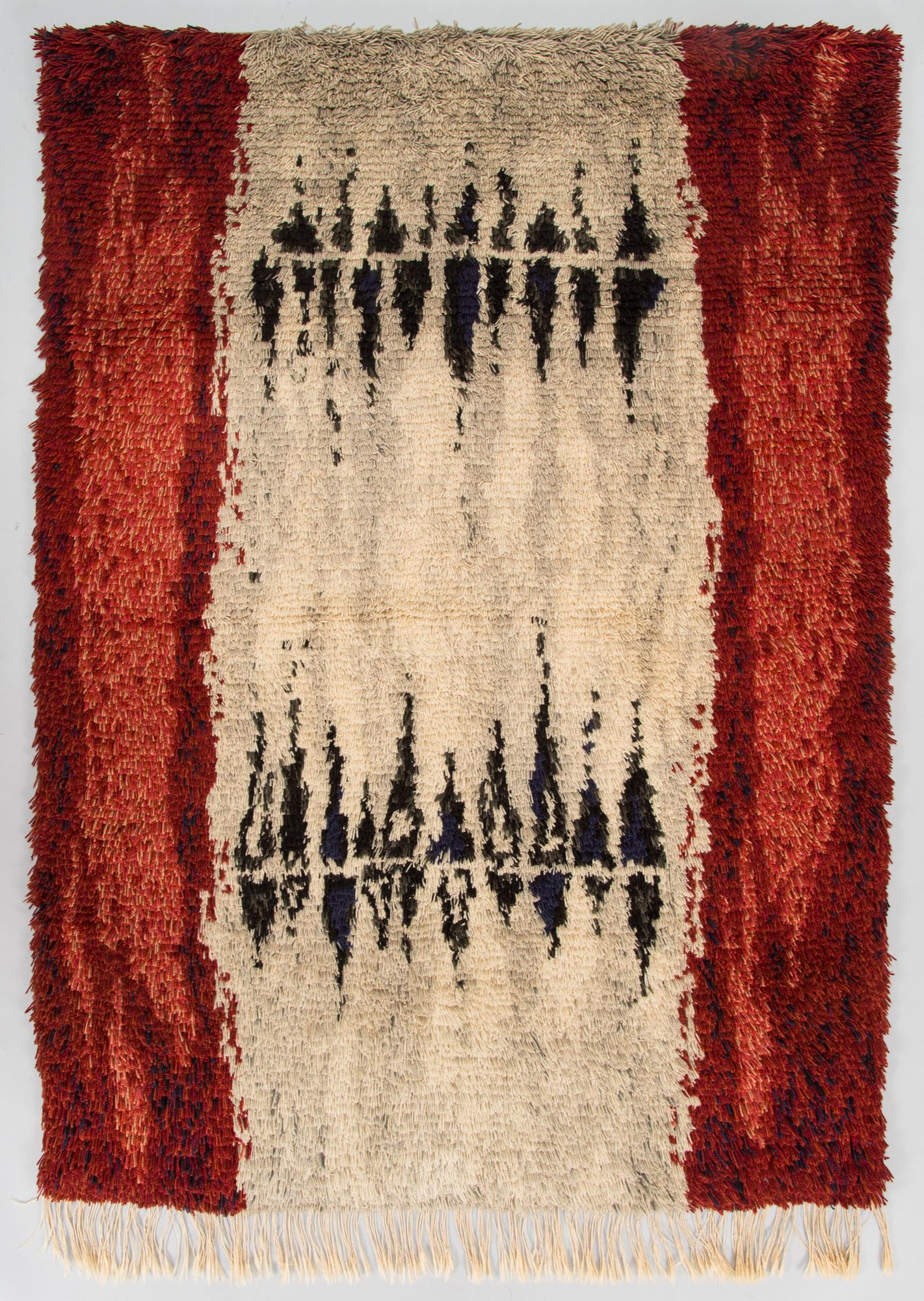 Tellervo Strömmer, a Finnish rya rug for modell för Wetterhoff. Ca 160 x 115 cm.