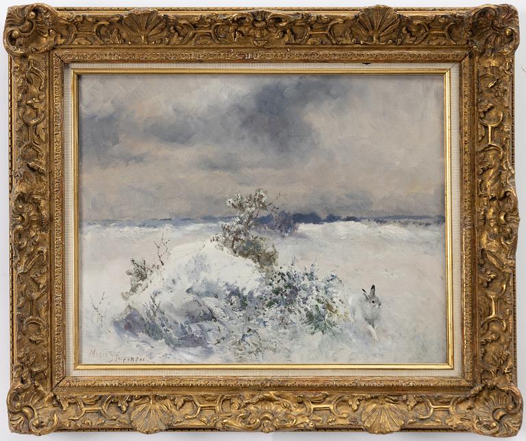 Mosse Stoopendaal, Hare i vinterlandskap.