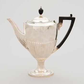 KAFFESERVIS, 3 delar, silver, London 1903-1905.