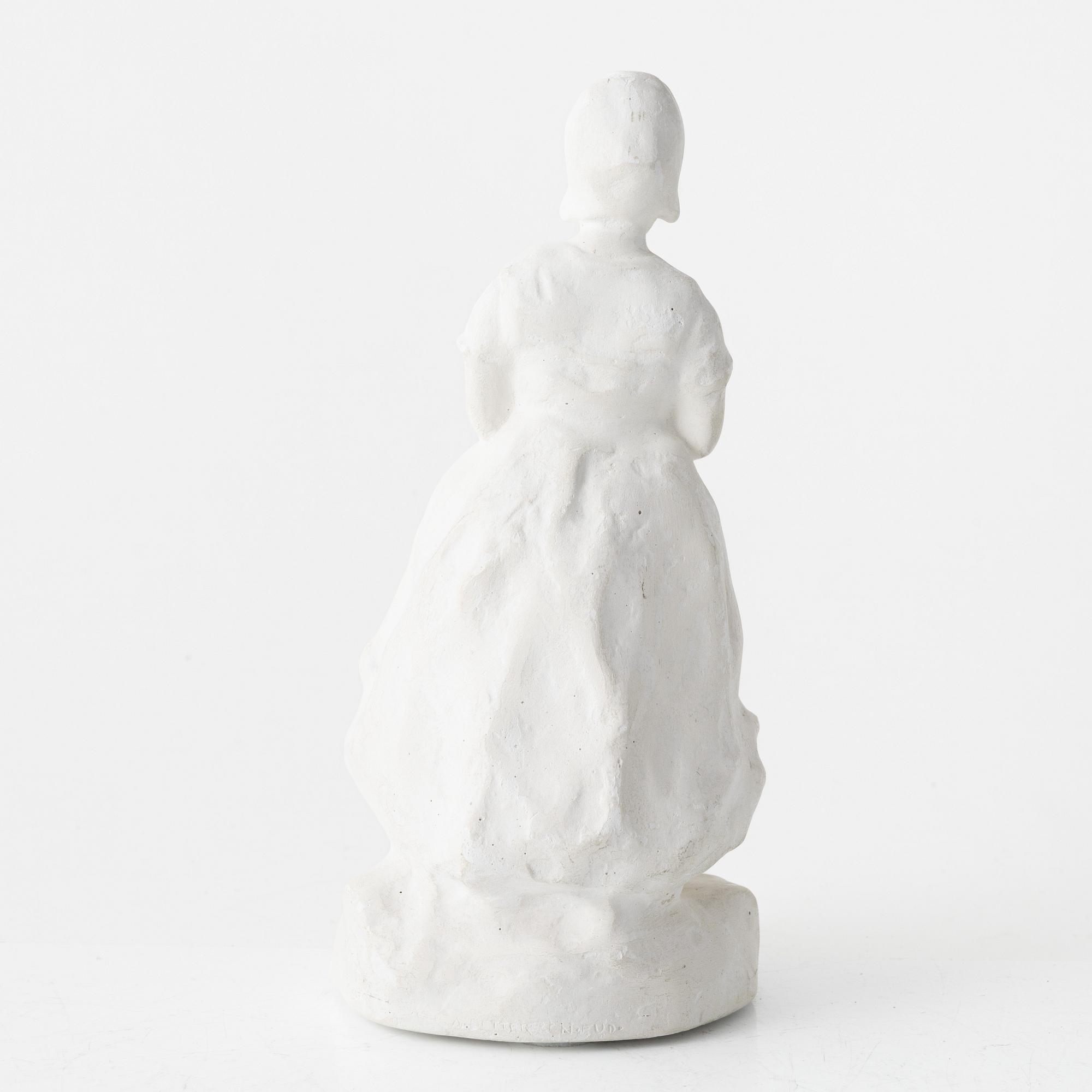 Ruth Milles, sculpture, plaster, signed.