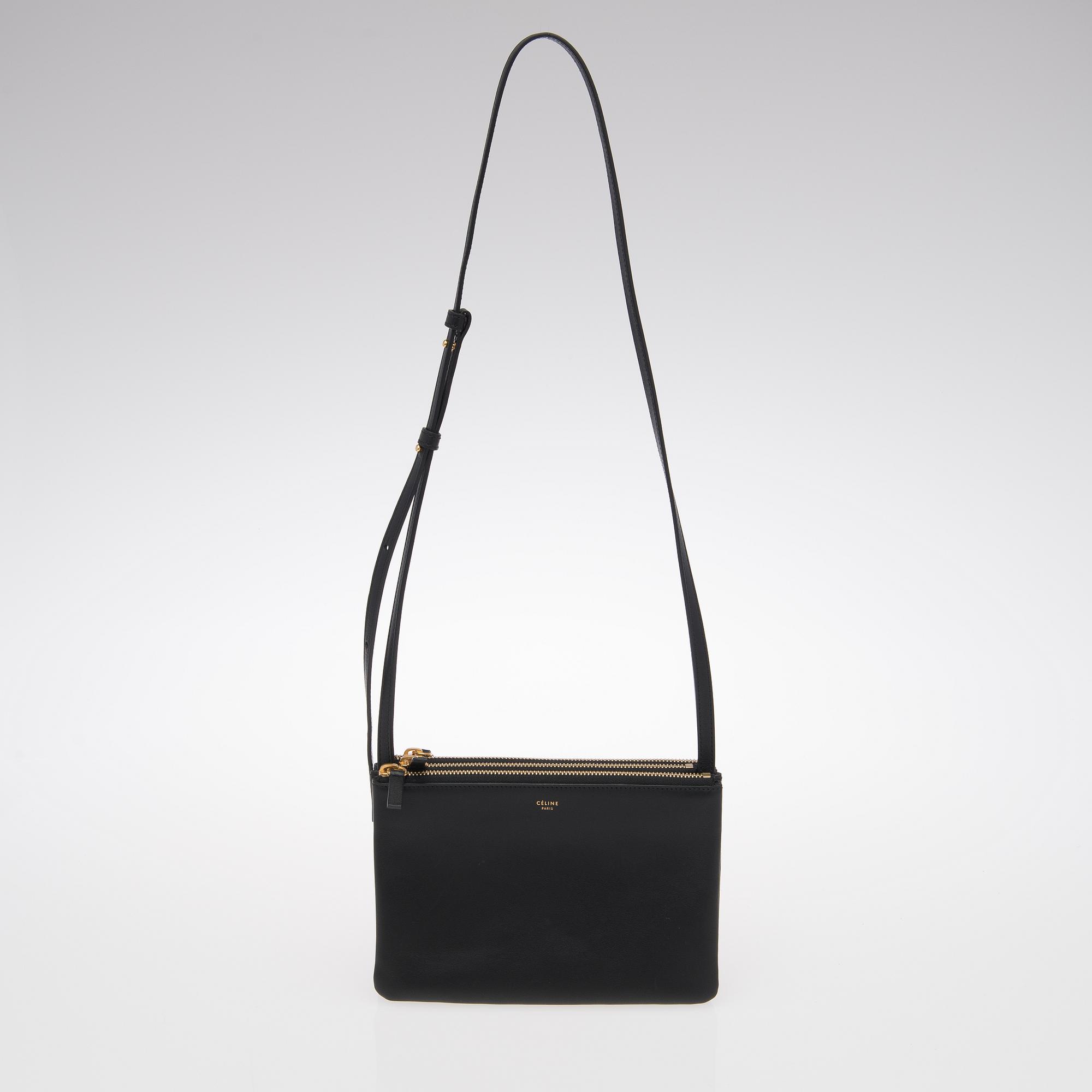 A Black Small Trio Shoulder Bag.
