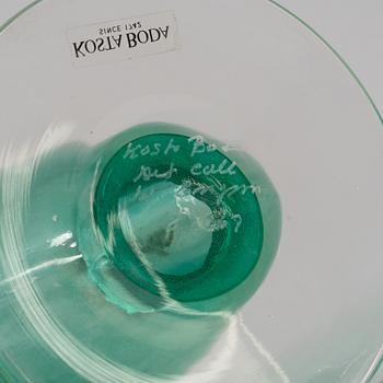 Two Kjell Engman glass decanters, Kosta Boda Artist Collection.