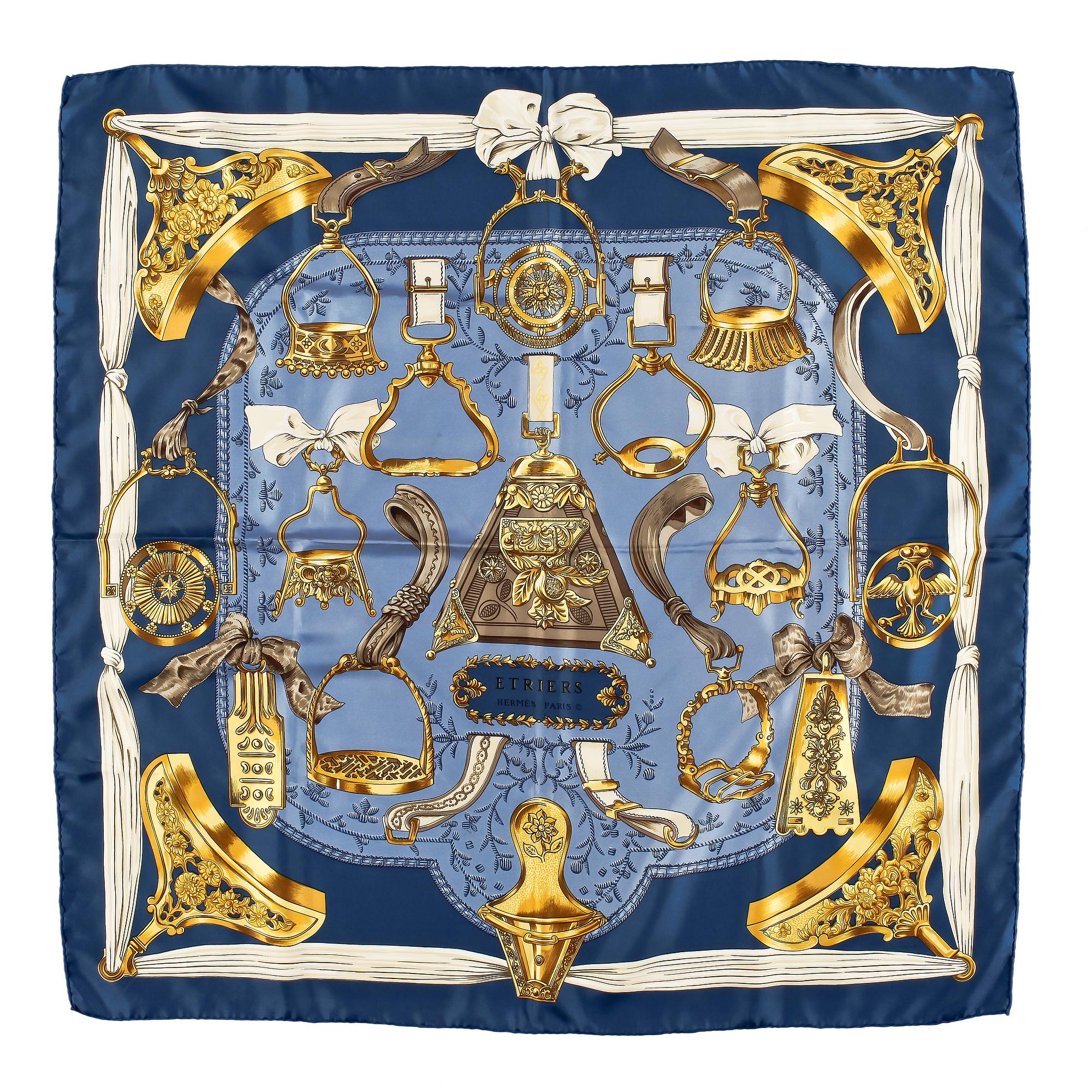 HERMÈS, scarf "Etriers", 1960-tal.