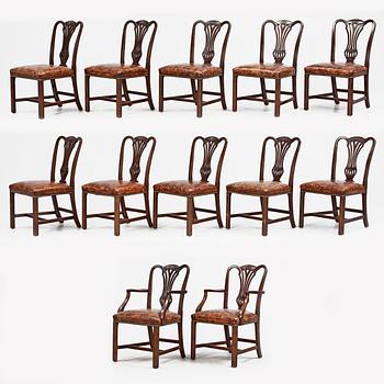 STOLAR 10st samt KARMSTOLAR 2st, Bevan Funnell, 1900-talets slut.