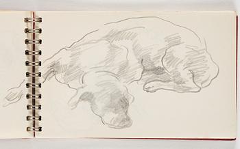 Lotte Laserstein, 10 små skissblock med teckningar.