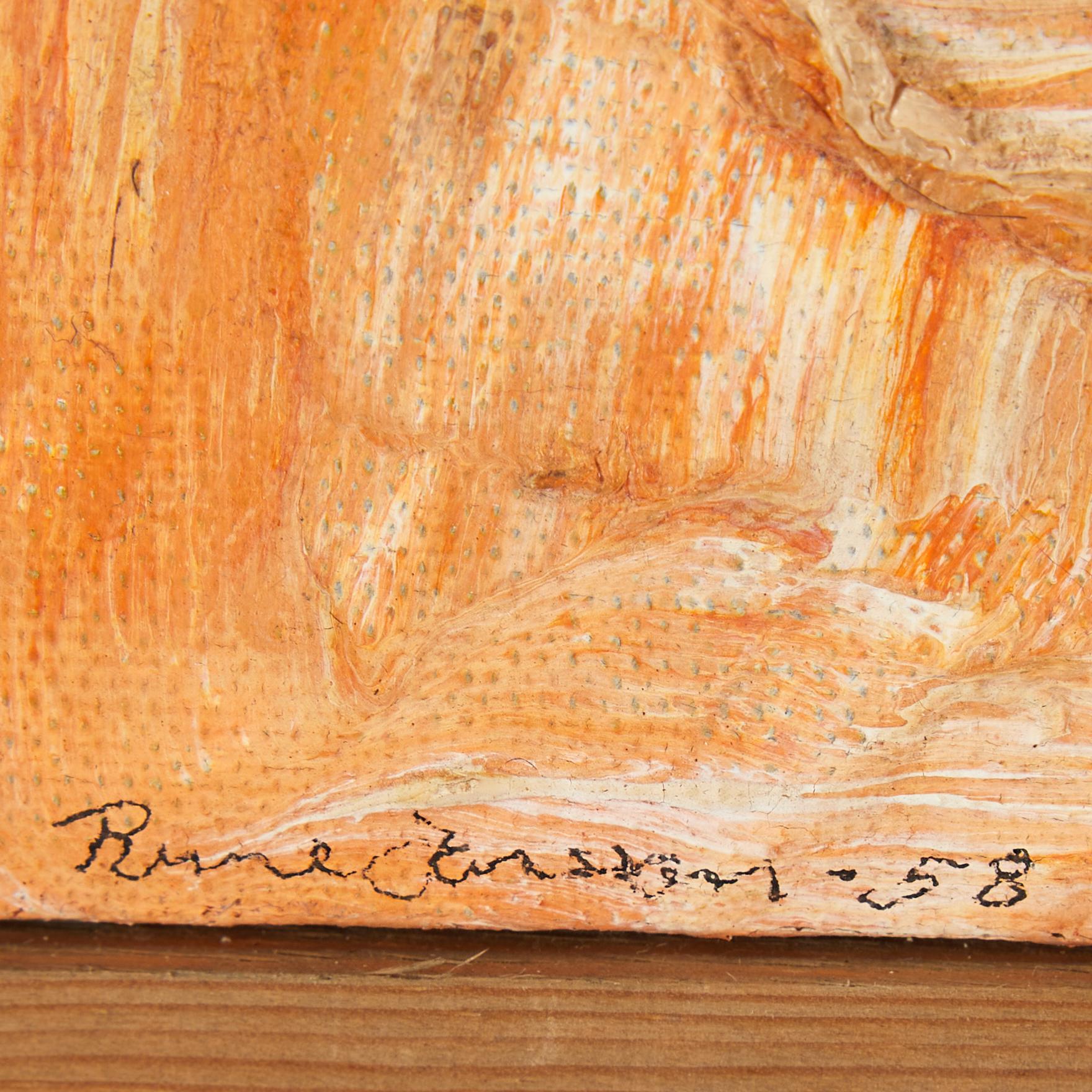 Rune Jansson, oil on canvas, signed and dated -58.