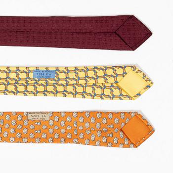 Hermès, ties, 3 pcs.