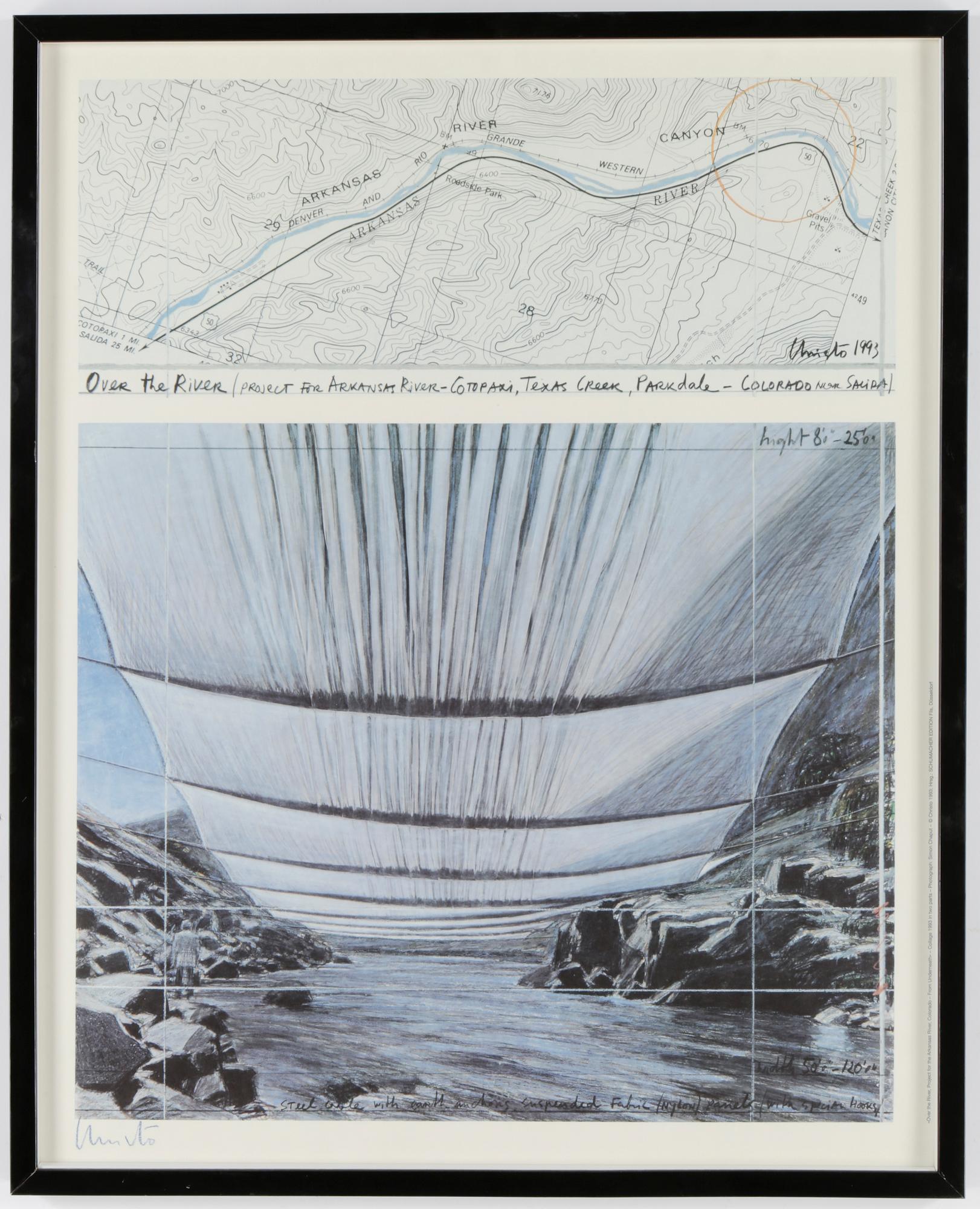 CHRISTO & JEANNE-CLAUDE, färglitografi, signerad.
