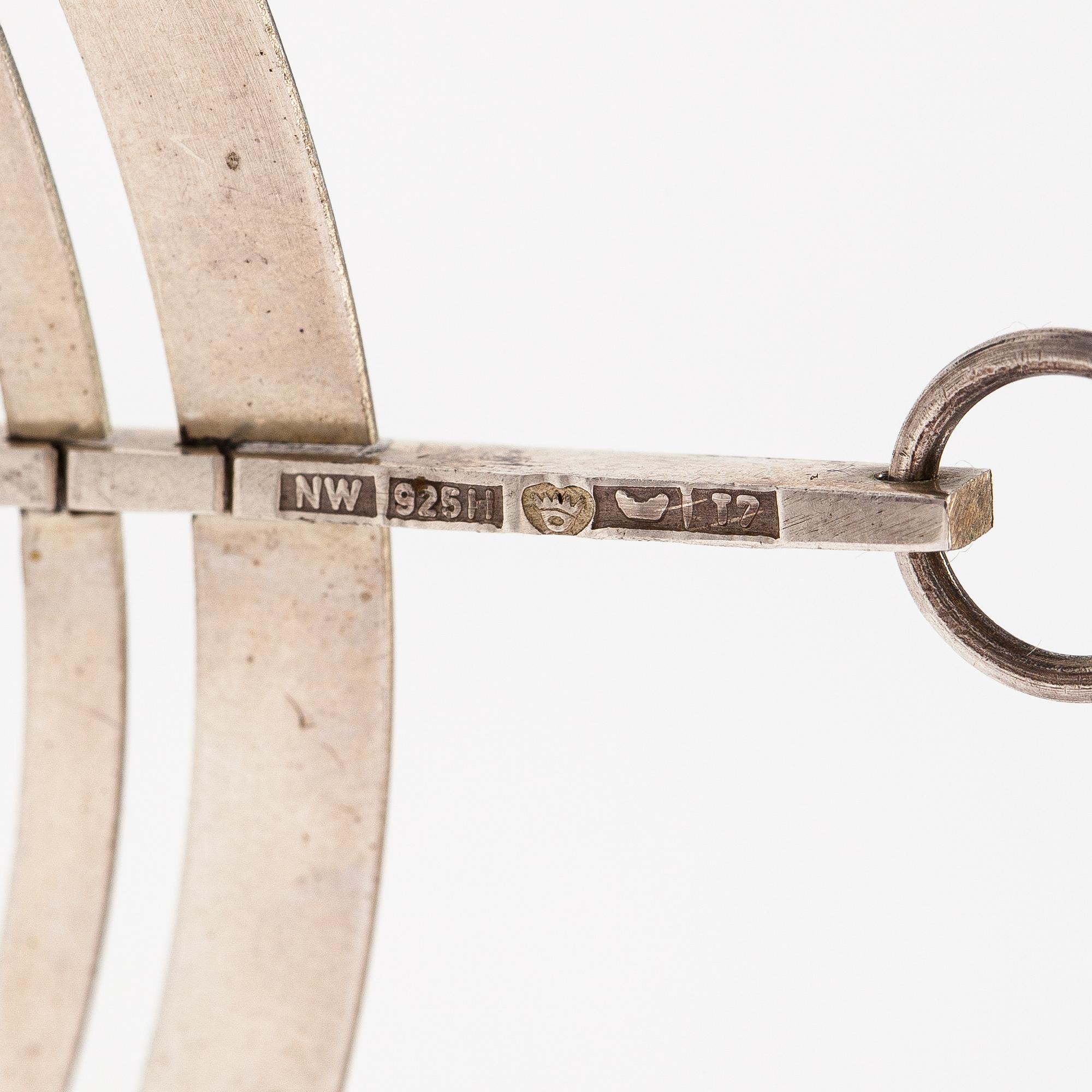 Tapio Wirkkala, "Silver moon", a silver pendant. Westerback, Helsinki 1972.