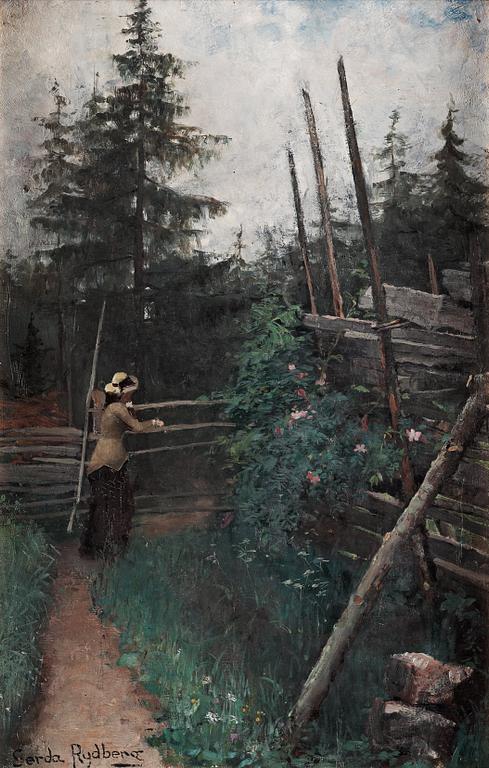 Gerda Tirén, Woman in landscape.